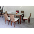 Classical Luxury Design Water Hyacinth Dining Set For Indoor Natural Wicker Furniture
